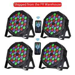 RGB LED Stage Lights 36 Par 4 Pieces, DMX and Audio Control for…