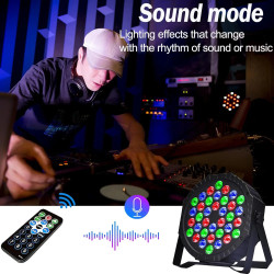 Luci da palco RGB a LED 36 Par (4 pezzi), controllo DMX e audio per…