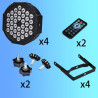 Luci da palco RGB a LED 36 Par (4 pezzi), controllo DMX e audio per…