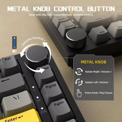 Teclado Mecánico Ajazz AK820 Layout Alemán Ergonómico con…