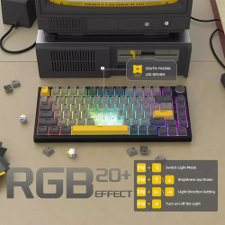 Teclado Mecánico Ajazz AK820 Layout Alemán Ergonómico con…