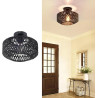 Lampadario Vintage in Corda di Carta Intrecciata a Mano…