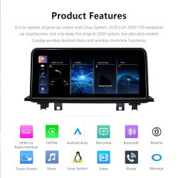 Schermo Touch da 10,25'' 1920*720 con Carplay Wireless per BMW Serie…