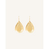 CUCOCUCA YXQ E419 Golden Brushed Stainless Steel Drop Earrings
