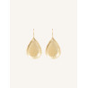 CUCOCUCA YXQ E419 Golden Brushed Stainless Steel Drop Earrings