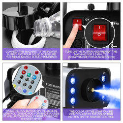 Machine à fumée U'King US de stock LED RGB DJ pour effet de…