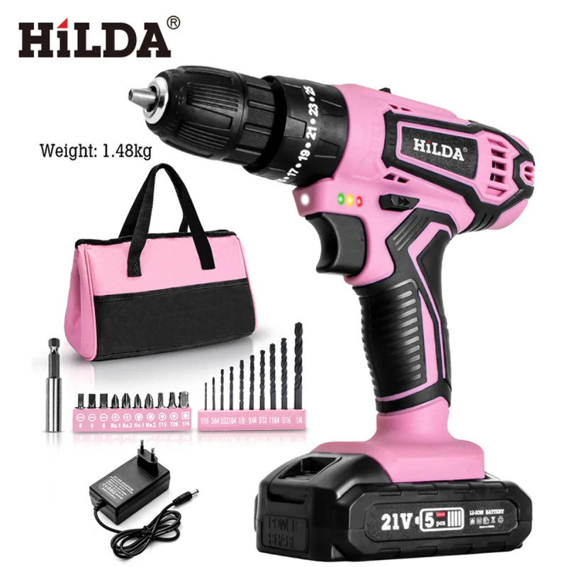 Taladro Eléctrico Portátil HILDA 21V Edición Fashion