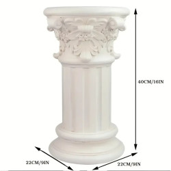 Eleganti Sculture di Colonne Romane/Grecche in Resina Bianca -…