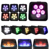 SHEHDS 6x18W RGBWAUV LED-Außenleuchten mit Batterie und kabellosem…