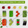 Set of 13 airtight Food Containers Without BPA in Stackable Plastic