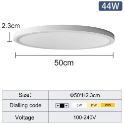 Modern Ultra-Thin Ceiling LED Lamps - 3000K 4000K 6500K