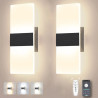 Set von 2 LED-Wandleuchten mit Dimmerfunktion, modern, schwarz, 12…