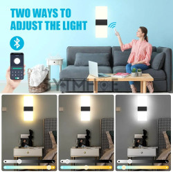 Set de 2 Appliques à LED Dimmerables Modernes Noires de 12W avec…