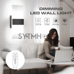 Set de 2 Appliques à LED Dimmerables Modernes Noires de 12W avec…