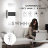 Set de 2 Appliques à LED Dimmerables Modernes Noires de 12W avec…
