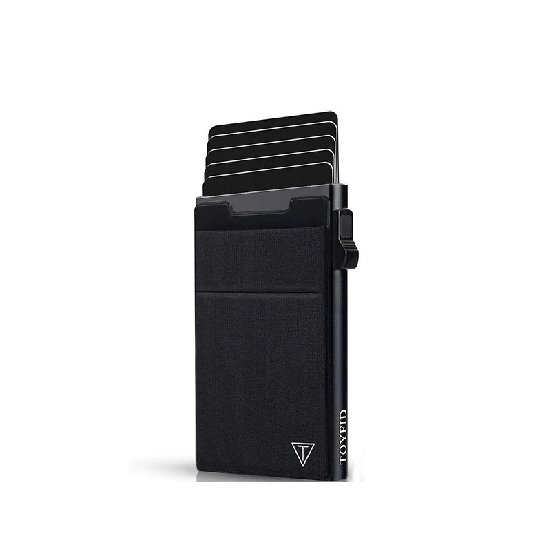 Portefeuille en aluminium avec ouverture à rabat, blocage RFID, fin…