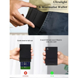 Aluminum Wallet with Snaps, RFID Block, Slim Credit Card Holder with…
