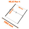 Aluminium schwarzer Führung für NEJE Max 4/NEJE 3 Max V2/NEJE Max 4 V2