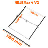 Aluminium schwarzer Führung für NEJE Max 4/NEJE 3 Max V2/NEJE Max 4 V2