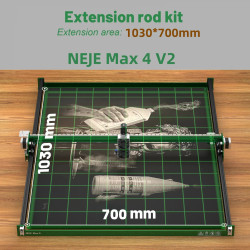 Aluminium schwarzer Führung für NEJE Max 4/NEJE 3 Max V2/NEJE Max 4 V2