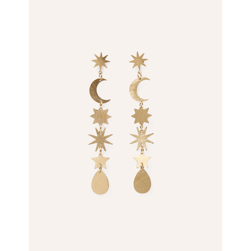 CUCOCUCA YXQ E198 Fine Stud Celestial Earrings Gold Plated