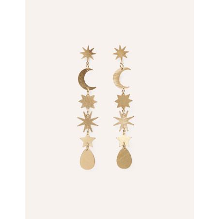 CUCOCUCA YXQ E198 Fine Stud Celestial Earrings Gold Plated