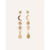 CUCOCUCA YXQ E198 Fine Stud Celestial Earrings Gold Plated