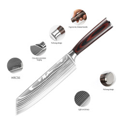 Set di Coltelli da Cucina in Acciaio Inossidabile con Manici in…