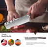 Set di Coltelli da Cucina in Acciaio Inossidabile con Manici in…