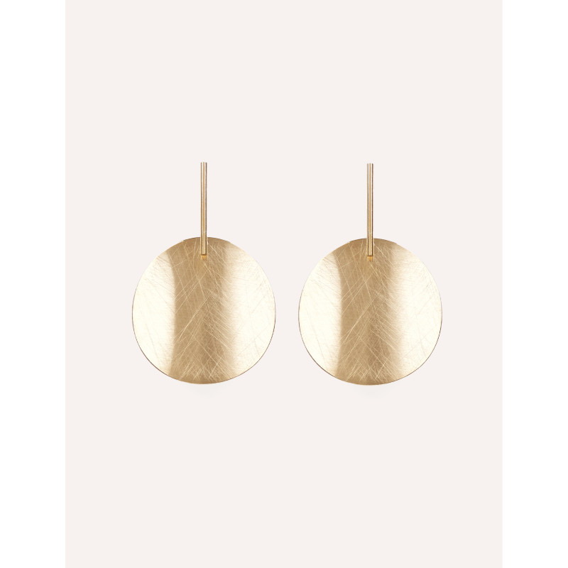 CUCOCUCA YXQ E67 Gold Plated Stainless Steel Drop Earrings
