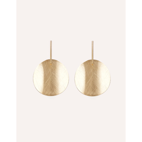 CUCOCUCA YXQ E67 Golden Stainless Steel Drop Earrings