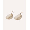 CUCOCUCA YXQ E67 Golden Stainless Steel Drop Earrings