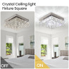 Moderno lampadario quadrato di cristallo LED piccoli lampadari a…