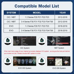 Écran multimedial Wireless CarPlay de 12,3 pouces pour BMW Série 1 2…