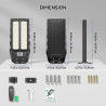 Lampada solare all-in-one professionale con batteria LiFePO4 da 9Ah…