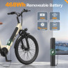 Aairsk Bicicleta Eléctrica para Mujer Estilo Moped de Ciudad con…