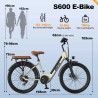 Aairsk Women's City Electric Bicycle Style Moped with Removable…