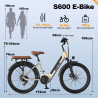 Aairsk Women's City Electric Bicycle Style Moped with Removable…