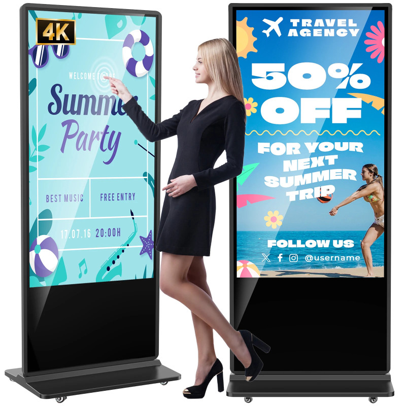 MWE Magazzino USA Digital Signage da 65 Pollici a Pavimento Touch…