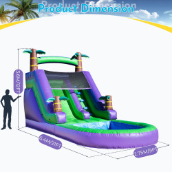 Scivolo d'Acqua Gonfiabile Commerciale in PVC per Adulti e Bambini