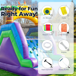 tobogán inflable comercial de doble carril para niños y adultos