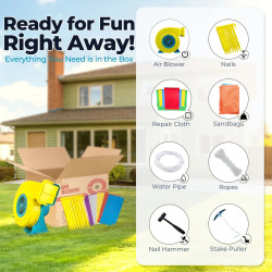 tobogán inflable comercial de PVC doble carril para niños y adultos