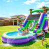 Wasserrutsche aus PVC mit Palmen und Spritzpool, kommerzielles…
