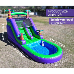 Descenso de agua inflable comercial de PVC para adultos y niños