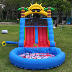 Commercial Inflatable Water Slides PVC Double Lane 22x11x12FT with…