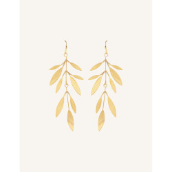 CUCOCUCA YXQ E346 Fine Stud Earrings with Golden Brushed Finish