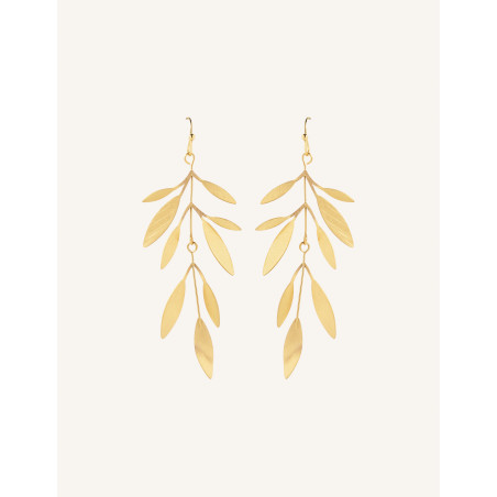 CUCOCUCA YXQ E346 Fine Stud Earrings with Golden Brushed Finish