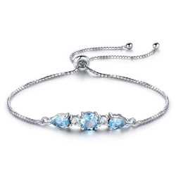 Bracciale Tennis Regolabile in Argento Sterling 925 per Donne…