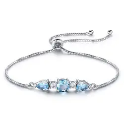 Bracciale Tennis Regolabile in Argento Sterling 925 per Donne…