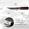 SHANGDAO Kitchen Knife in Stainless Steel butchering Knife with Wood…